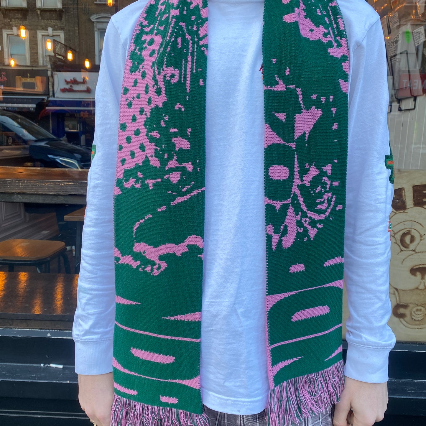 Pink & Green Scarf