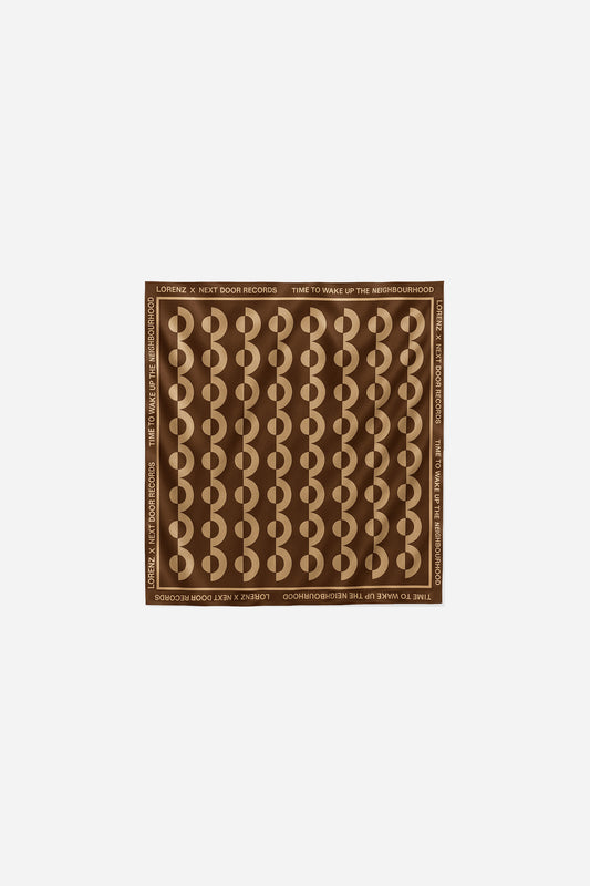 [LIMITED] lorenz X NDR Silk Scarf in Brown