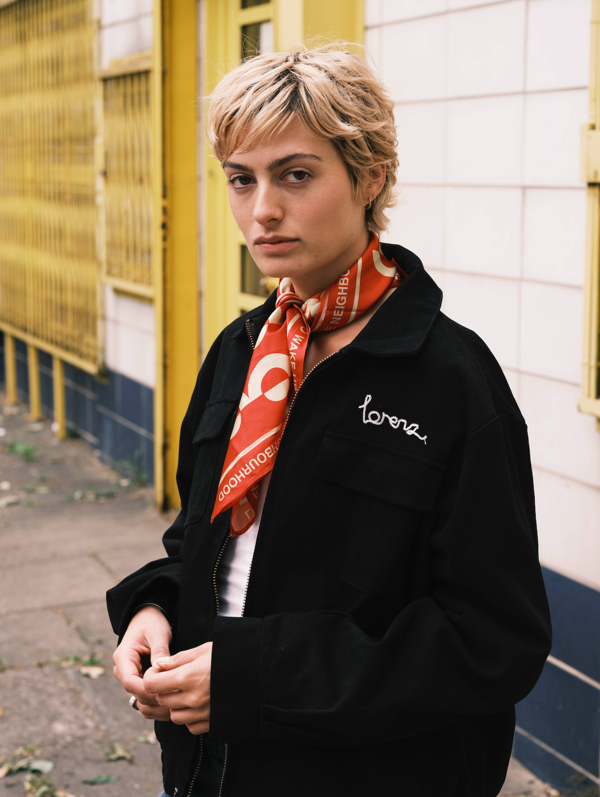 [LIMITED] lorenz X NDR Silk Scarf in Red